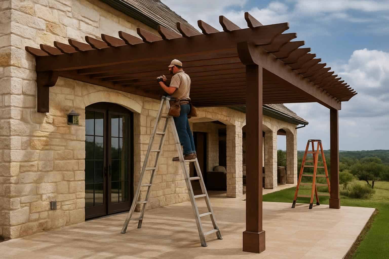 Pergola Contractor In Luckenbach TX Attached Pergola Installer in Luckenbach TX