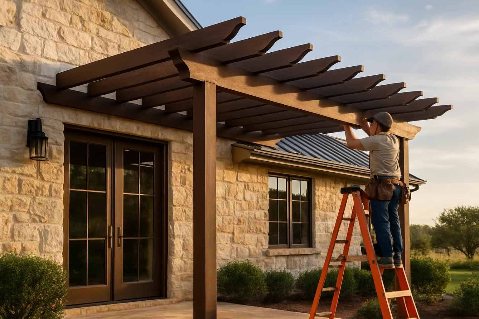 Pergola Contractor In Stonewall TX Attached Pergola Installer in Stonewall TX