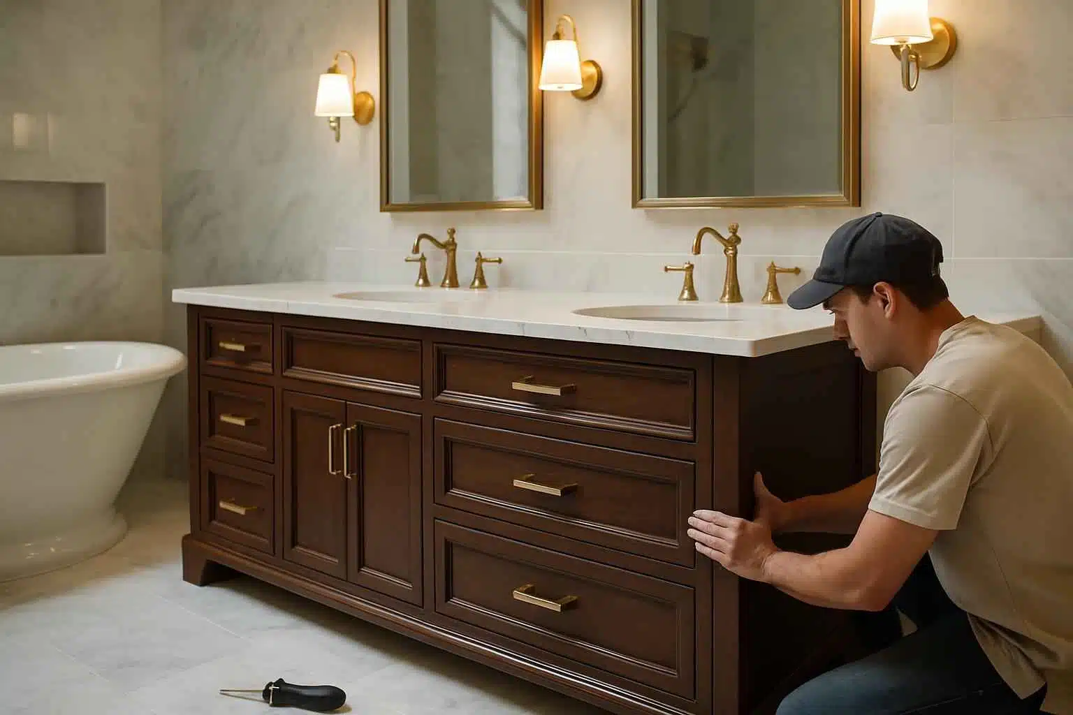 Bathroom Remodeling Contractor In Hye TX Bathroom Vanity Installation Service in Hye TX