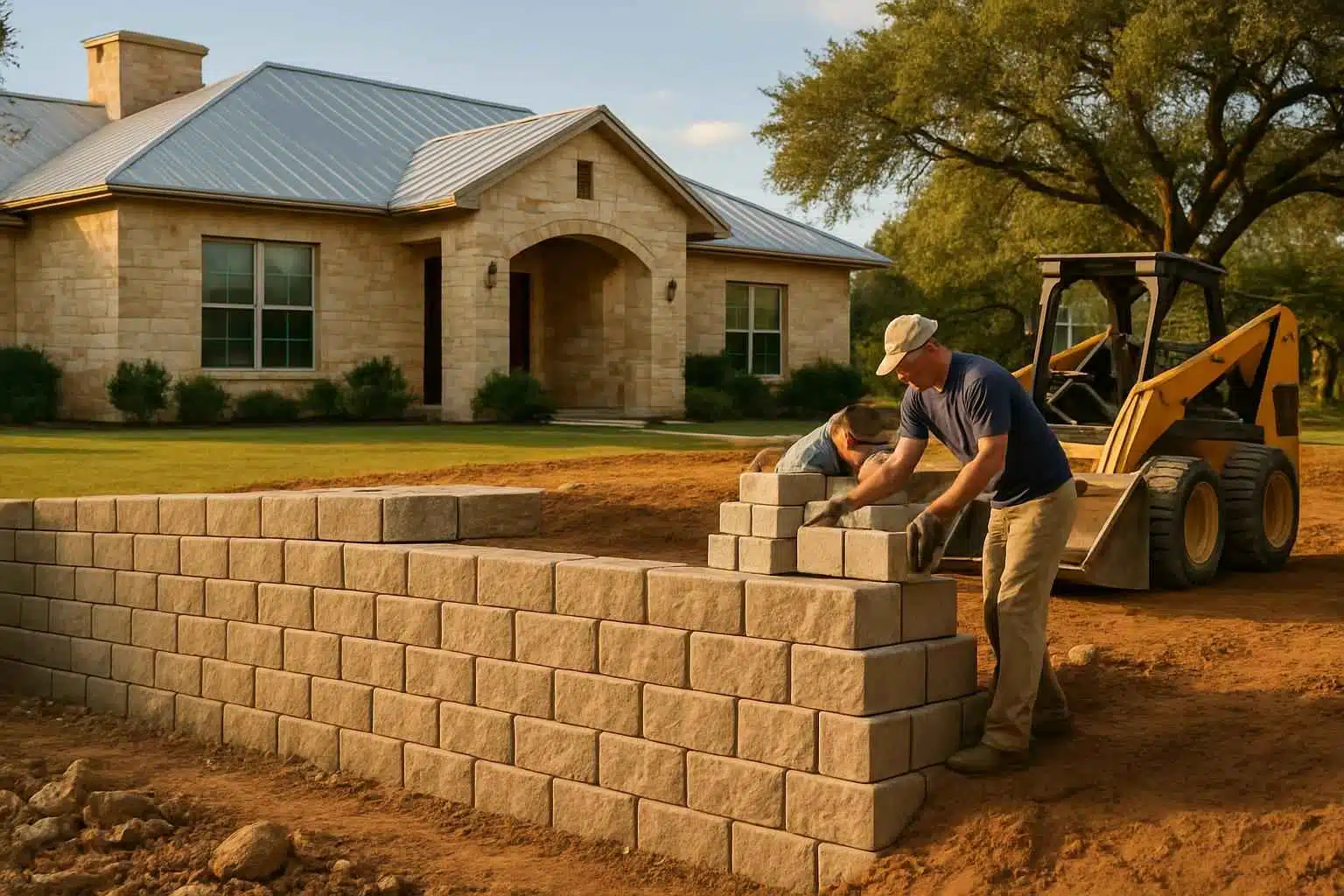 Block Retaining Wall Builder in Fredericksburg TX