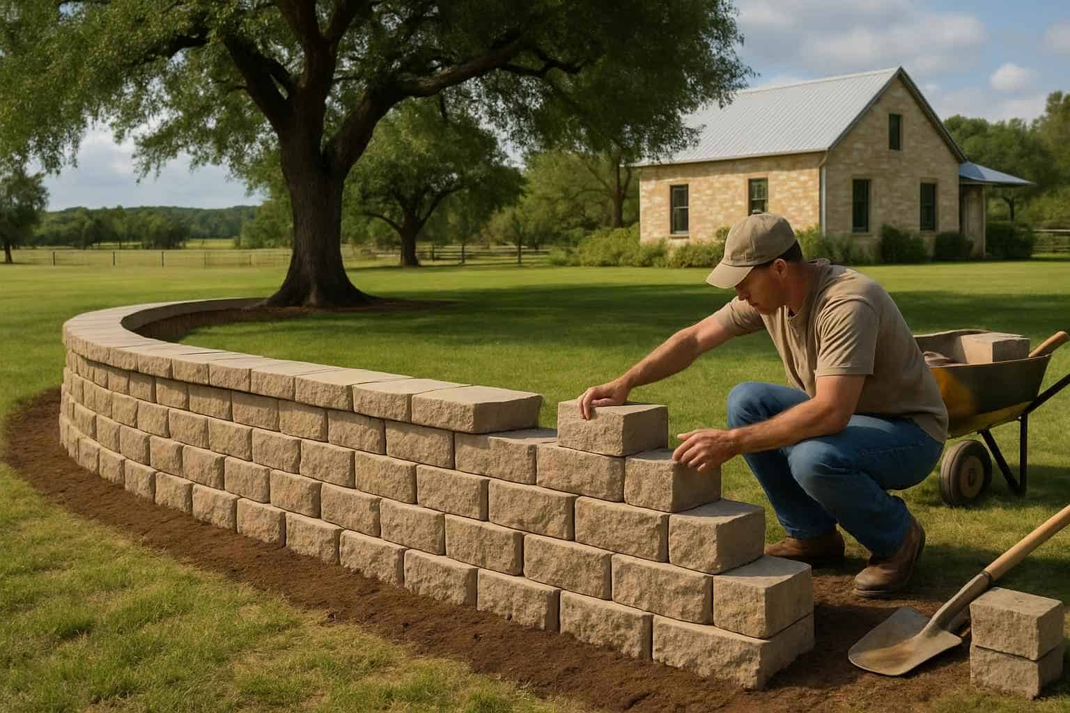 Retaining Wall Contractor In Stonewall TX Block Retaining Wall Builder in Stonewall TX