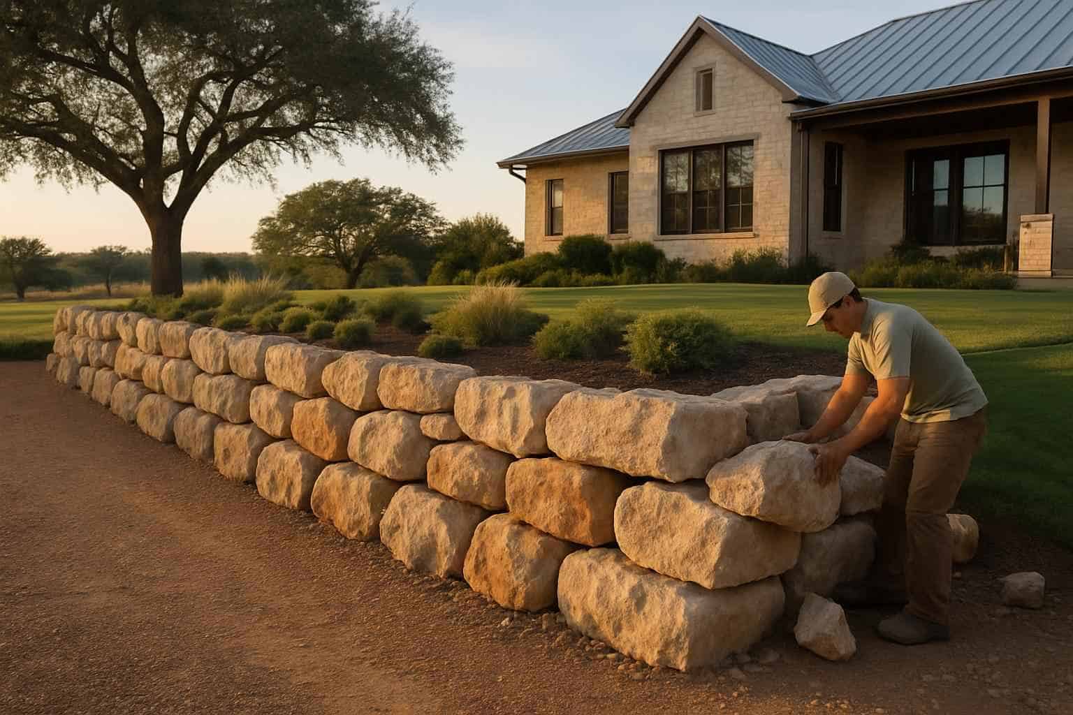 Retaining Wall Contractor In Stonewall TX Boulder Retaining Wall Builder in Stonewall TX