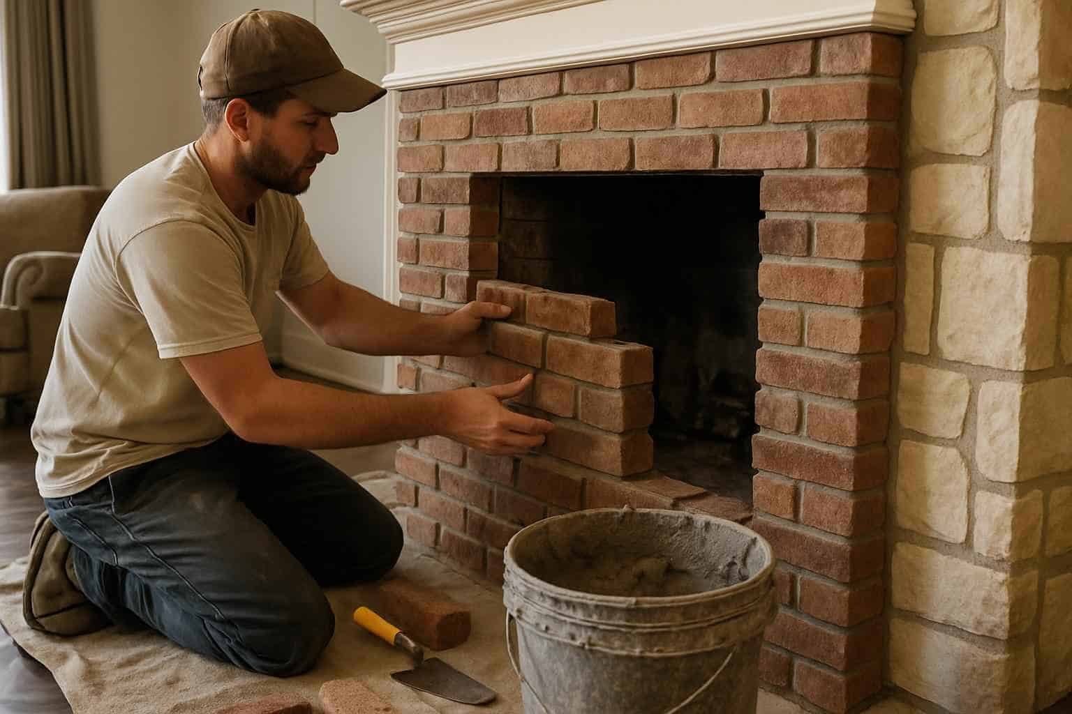 Brick Contractor In Stonewall TX Brick Fireplace Surround Installer in Stonewall TX