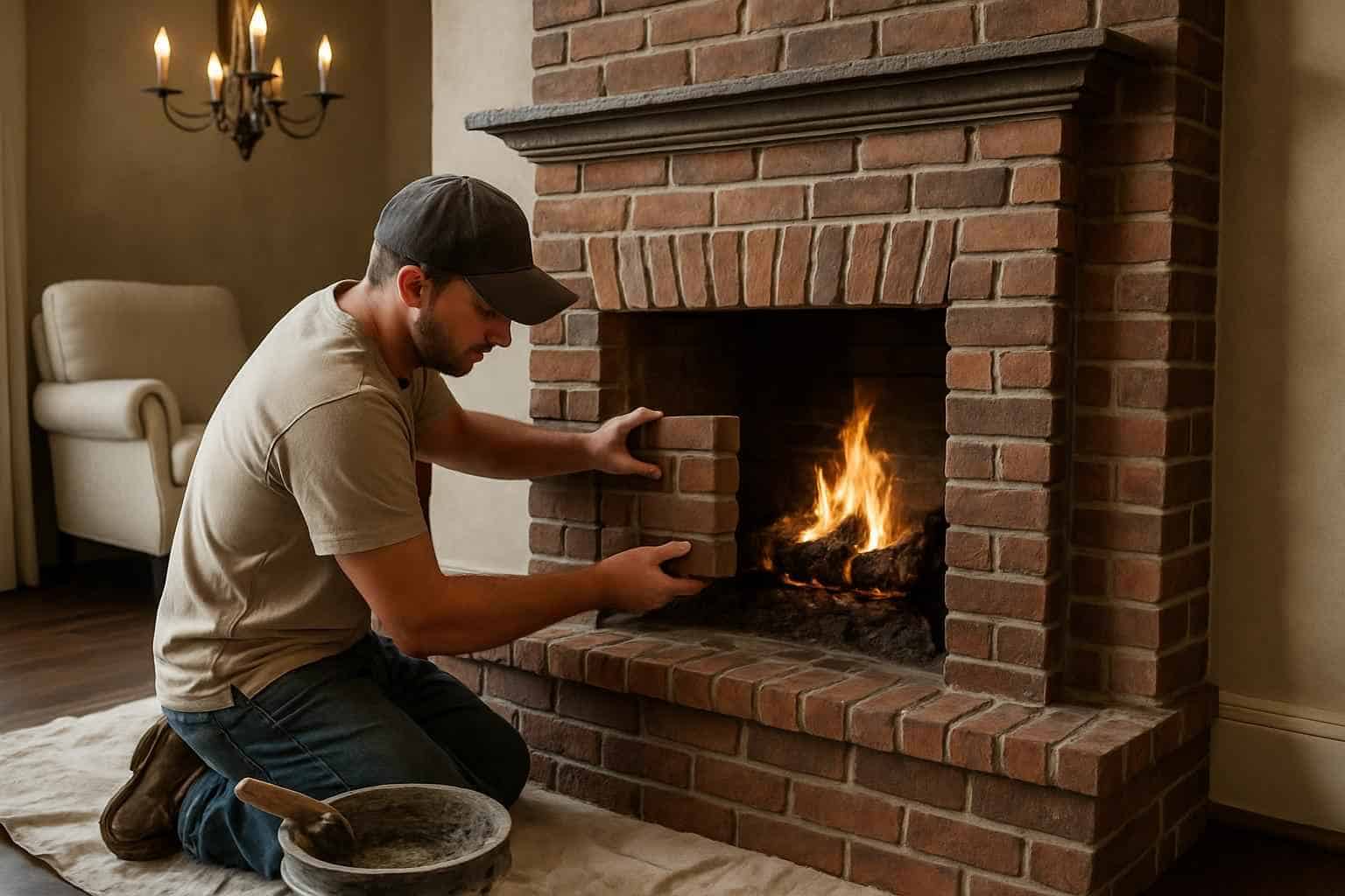 Brick Contractor In Willow City TX Brick Fireplace Surround Installer in Willow City TX