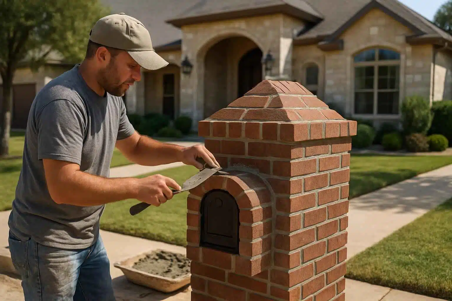 Brick Mailbox Builder in Stonewall TX