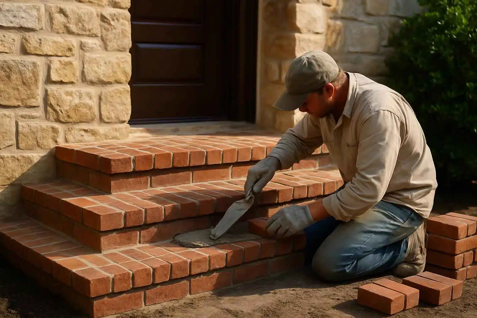 Brick Step Installer in Stonewall TX
