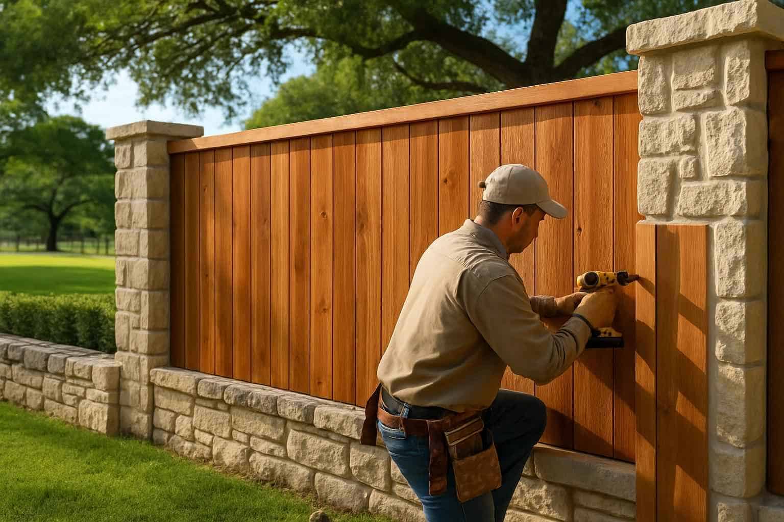 Fence Installation Contractor In Stonewall TX Cedar Fence Contractor in Stonewall TX