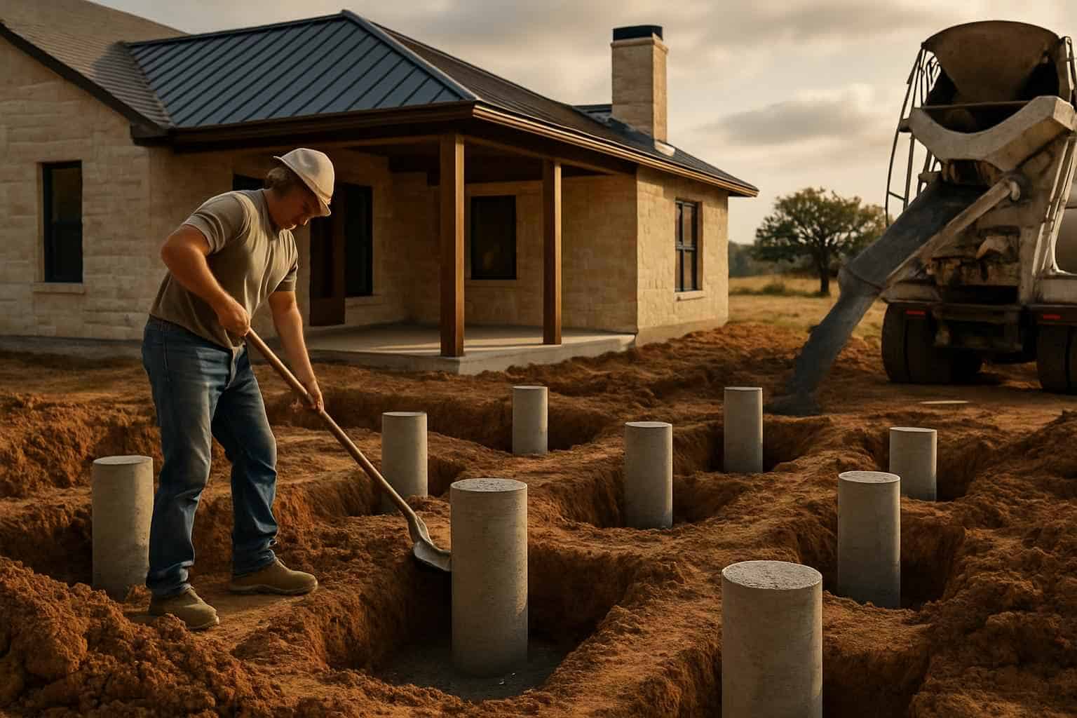 Foundation Repair Pier Beam Contractor In Hye TX Concrete Pier Installation Contractor in Hye TX