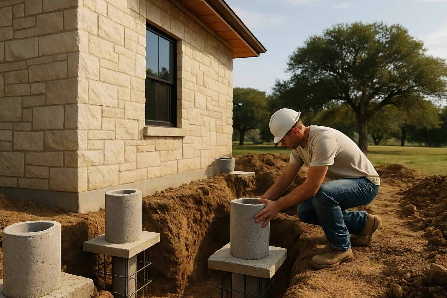 Foundation Repair Pier Beam Contractor In Stonewall TX Concrete Pier Installation Contractor in Stonewall TX