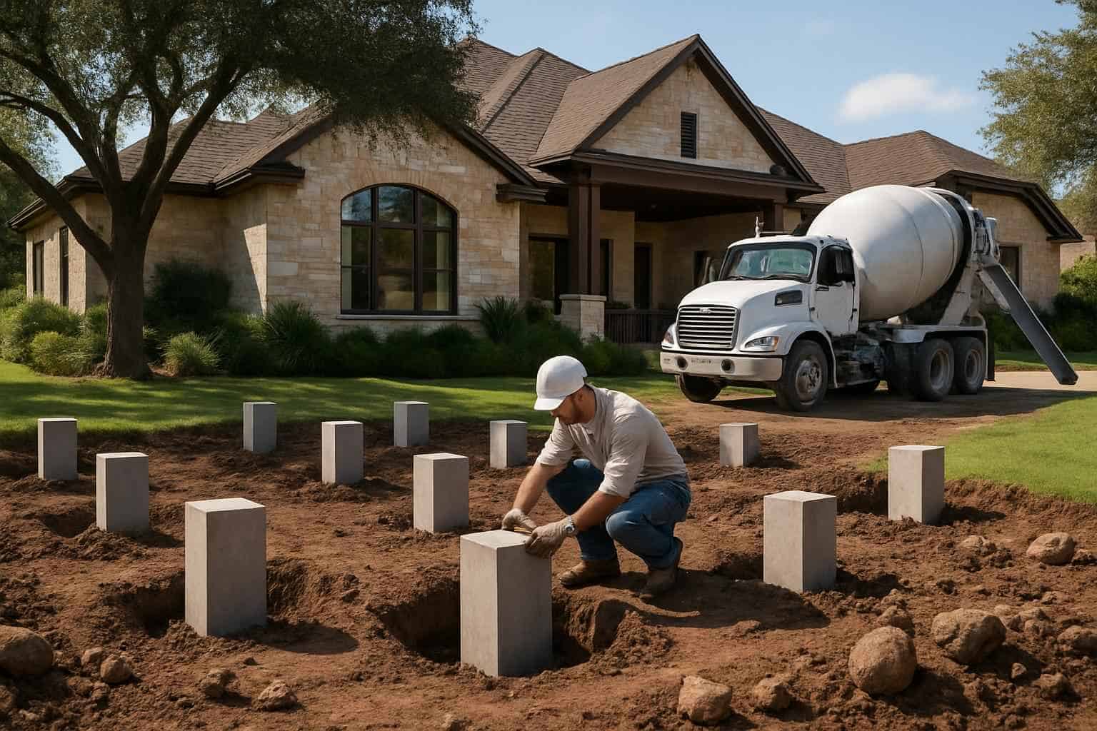 Foundation Repair Pier Beam Contractor In Willow City TX Concrete Pier Installation Contractor in Willow City TX