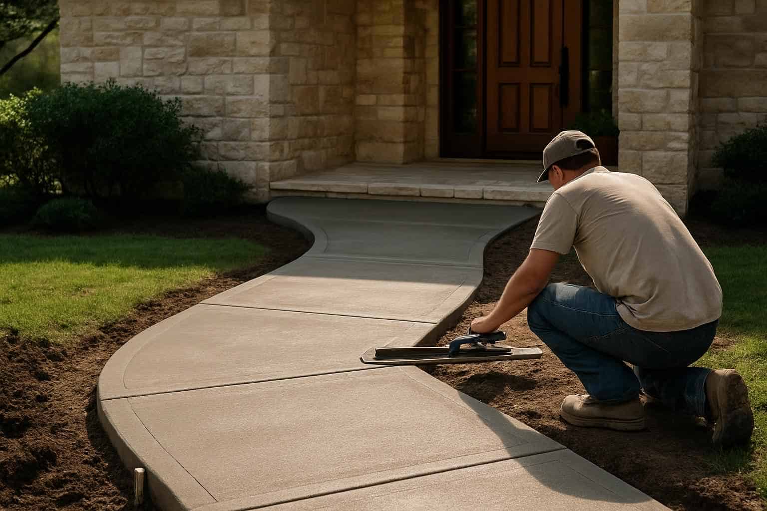 Concrete Walkway Contractor in Stonewall TX