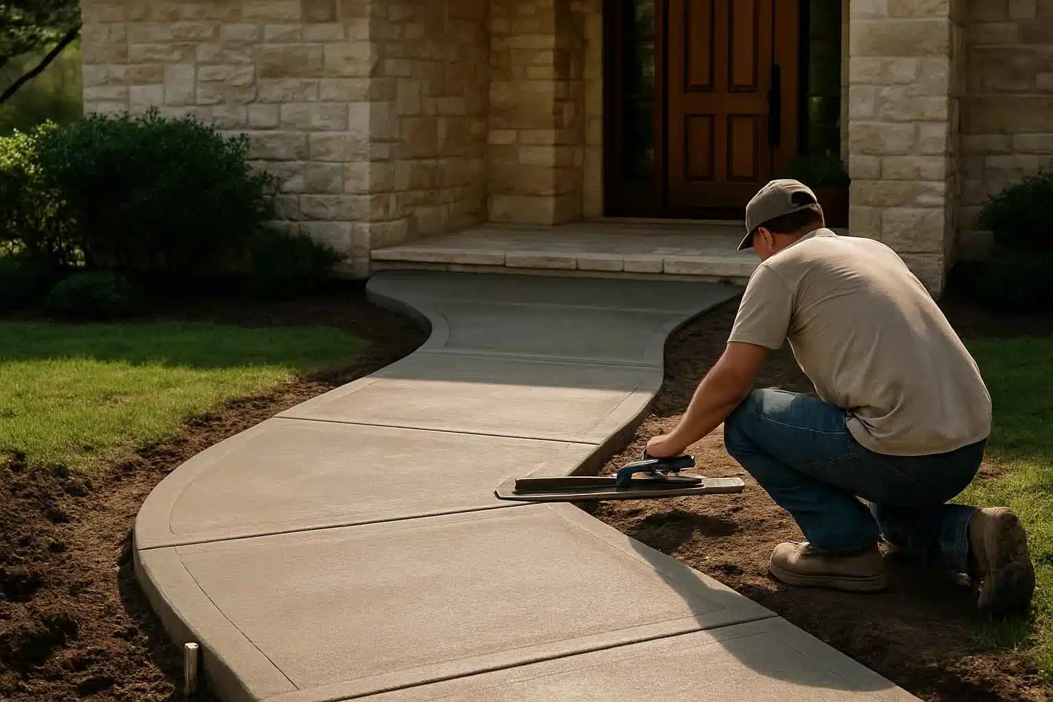 Concrete Walkway Contractor in Stonewall TX