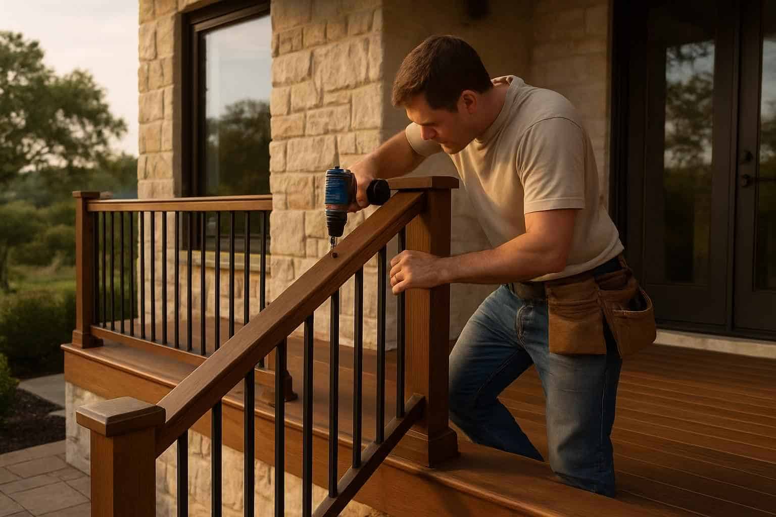 Deck Construction Contractor In Luckenbach TX Deck Stair Railing Installer in Luckenbach TX