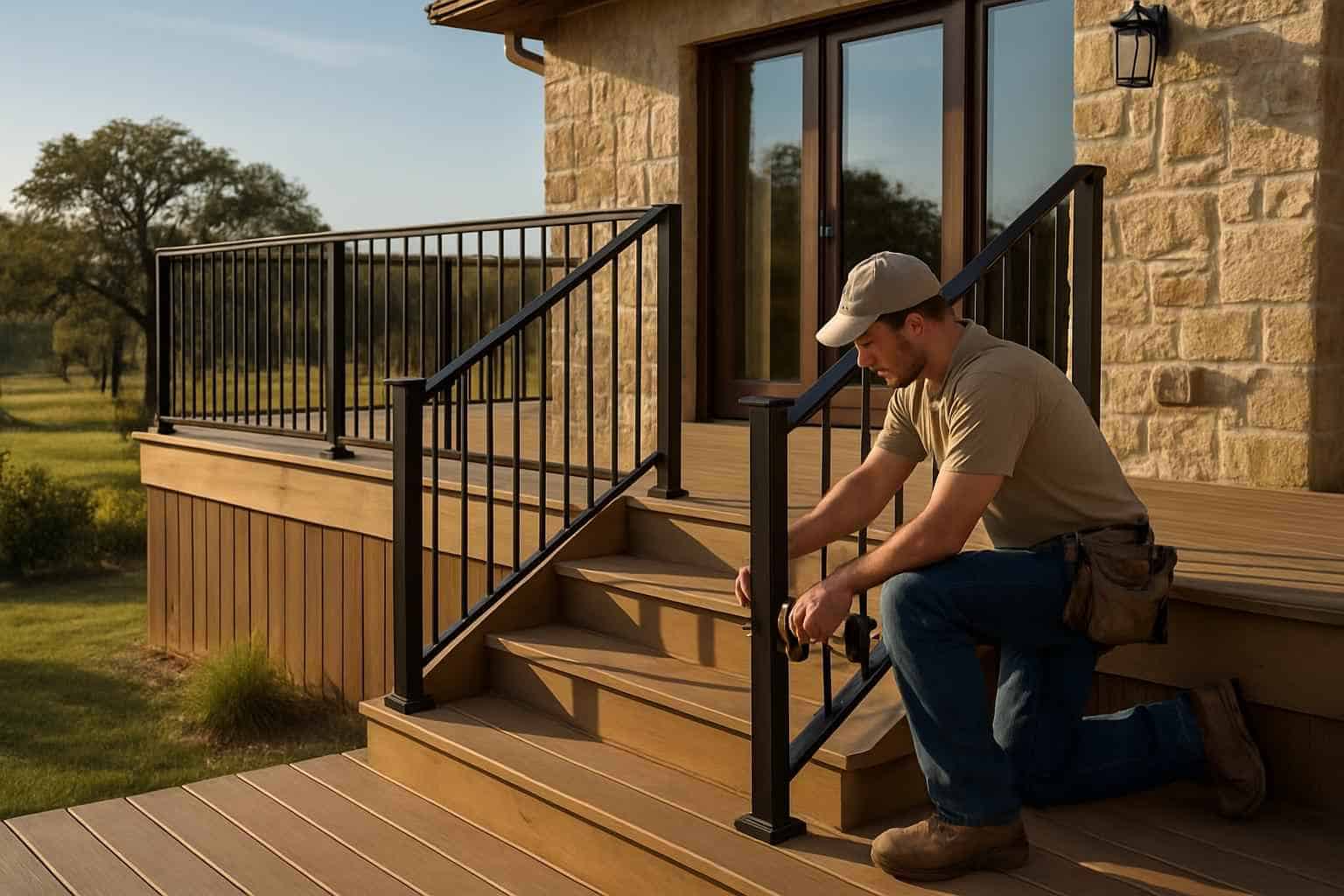 Deck Stair Railing Installer in Stonewall TX