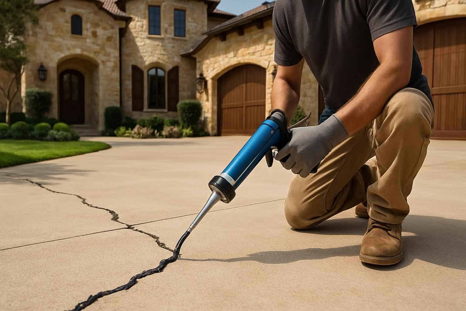 Driveway Crack Repair Service in Fredericksburg TX