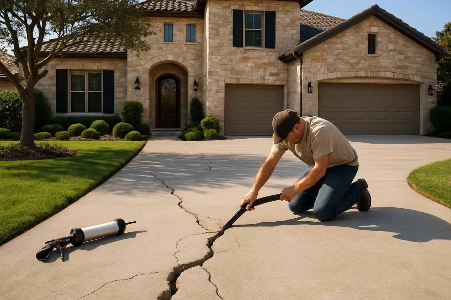 Concrete Repair Contractor In Stonewall TX Driveway Crack Repair Service in Stonewall TX