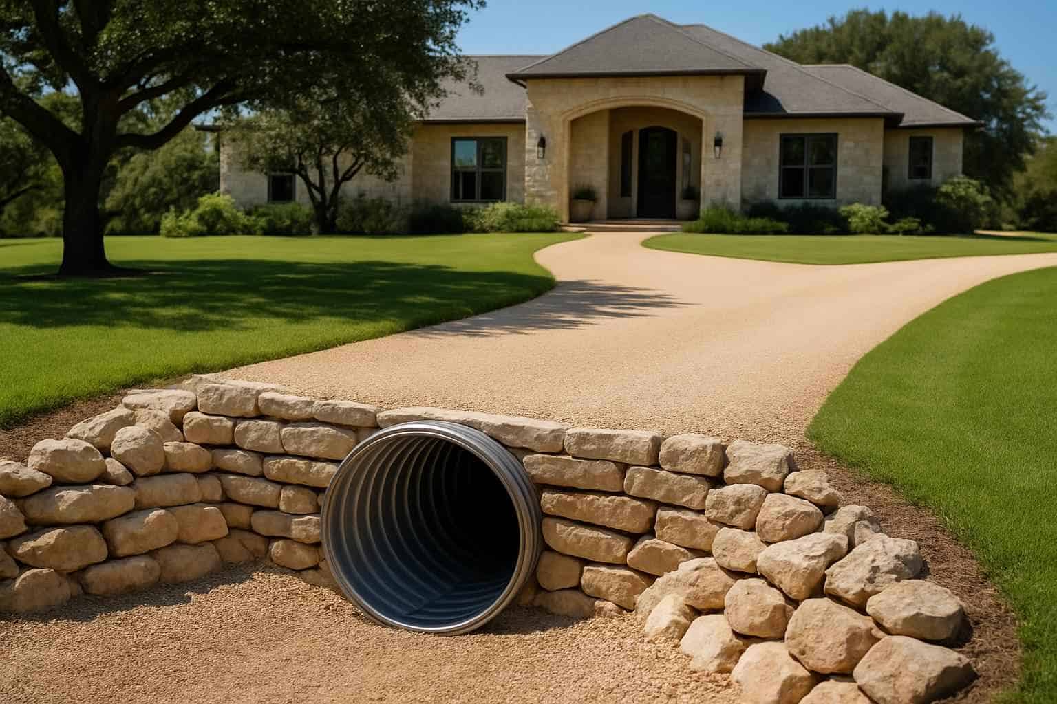 Drainage Solutions Contractor In Fredericksburg TX Driveway Culvert Installation Service in Fredericksburg TX