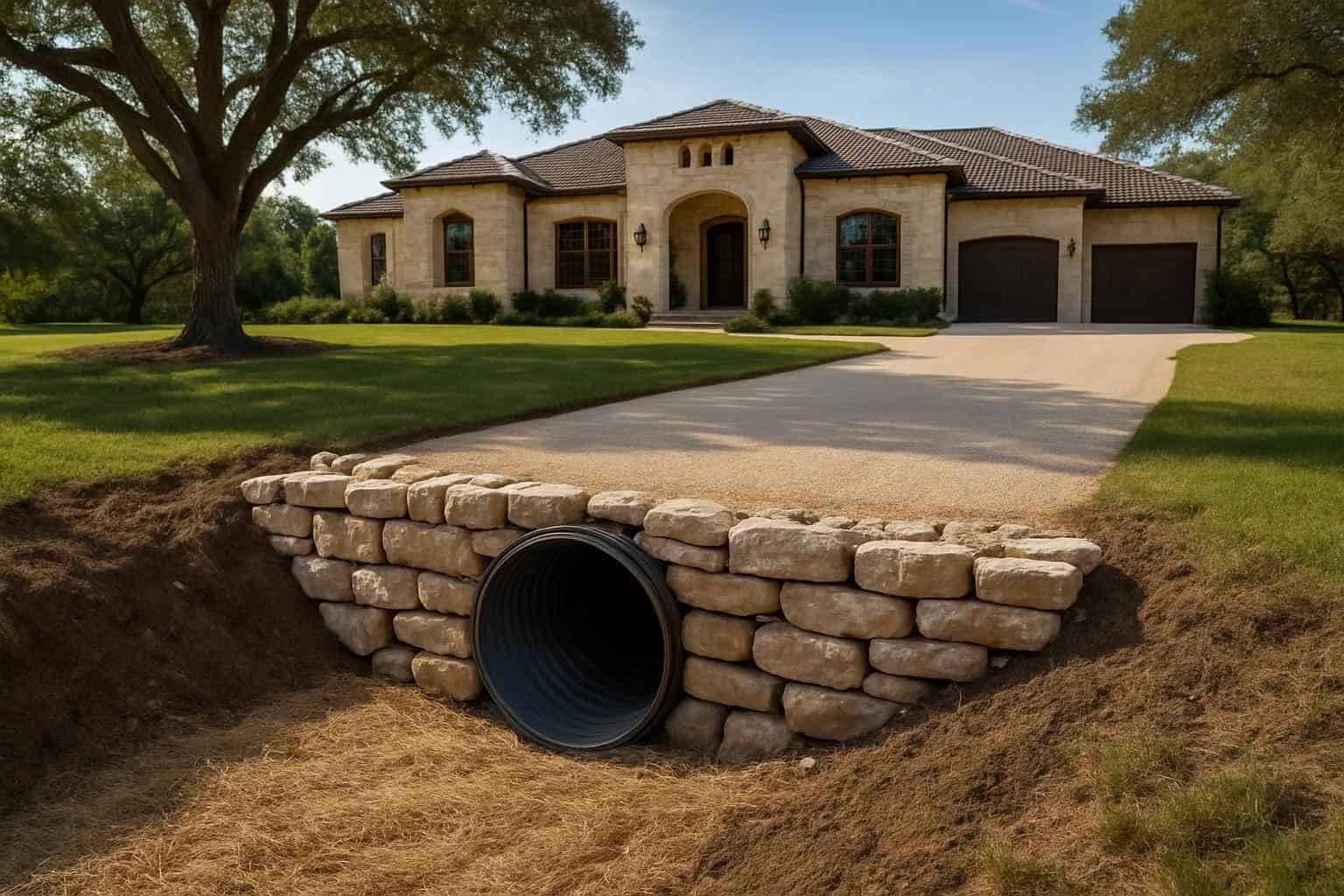 Drainage Solutions Contractor In Stonewall TX Driveway Culvert Installation Service in Stonewall TX
