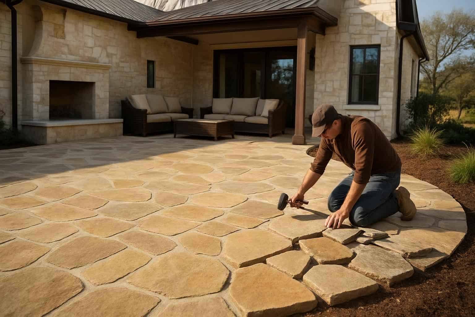 Patio Construction Contractor In Fredericksburg TX Flagstone Patio Installer in Fredericksburg TX