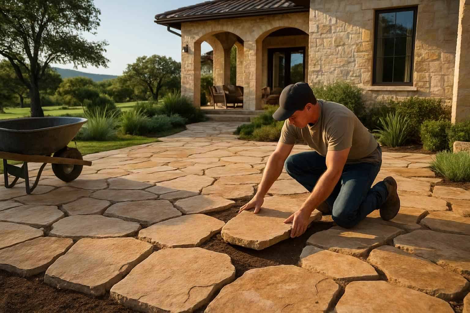 Patio Construction Contractor In Willow City TX Flagstone Patio Installer in Willow City TX