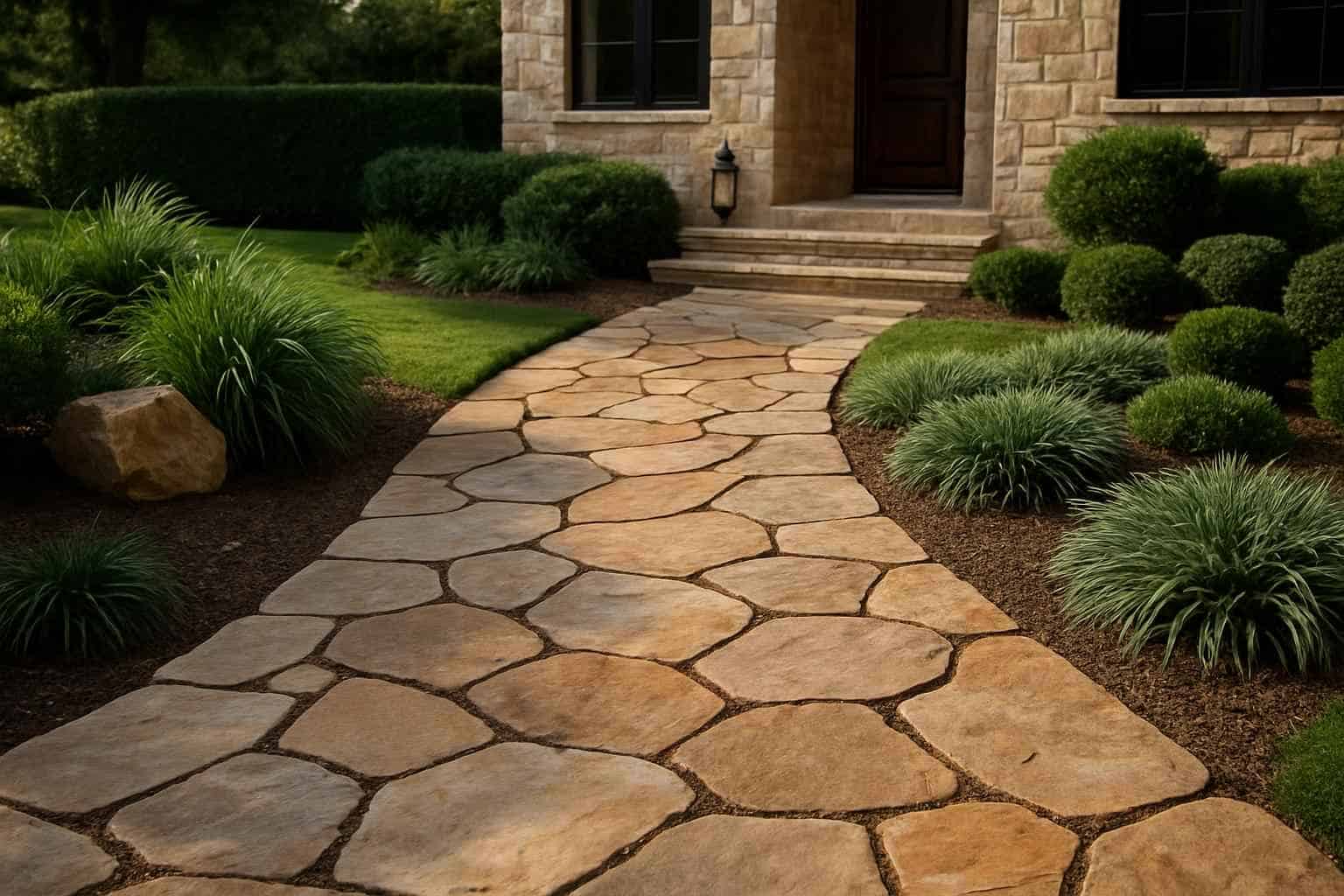 Flagstone Walkway Installer in Willow City TX