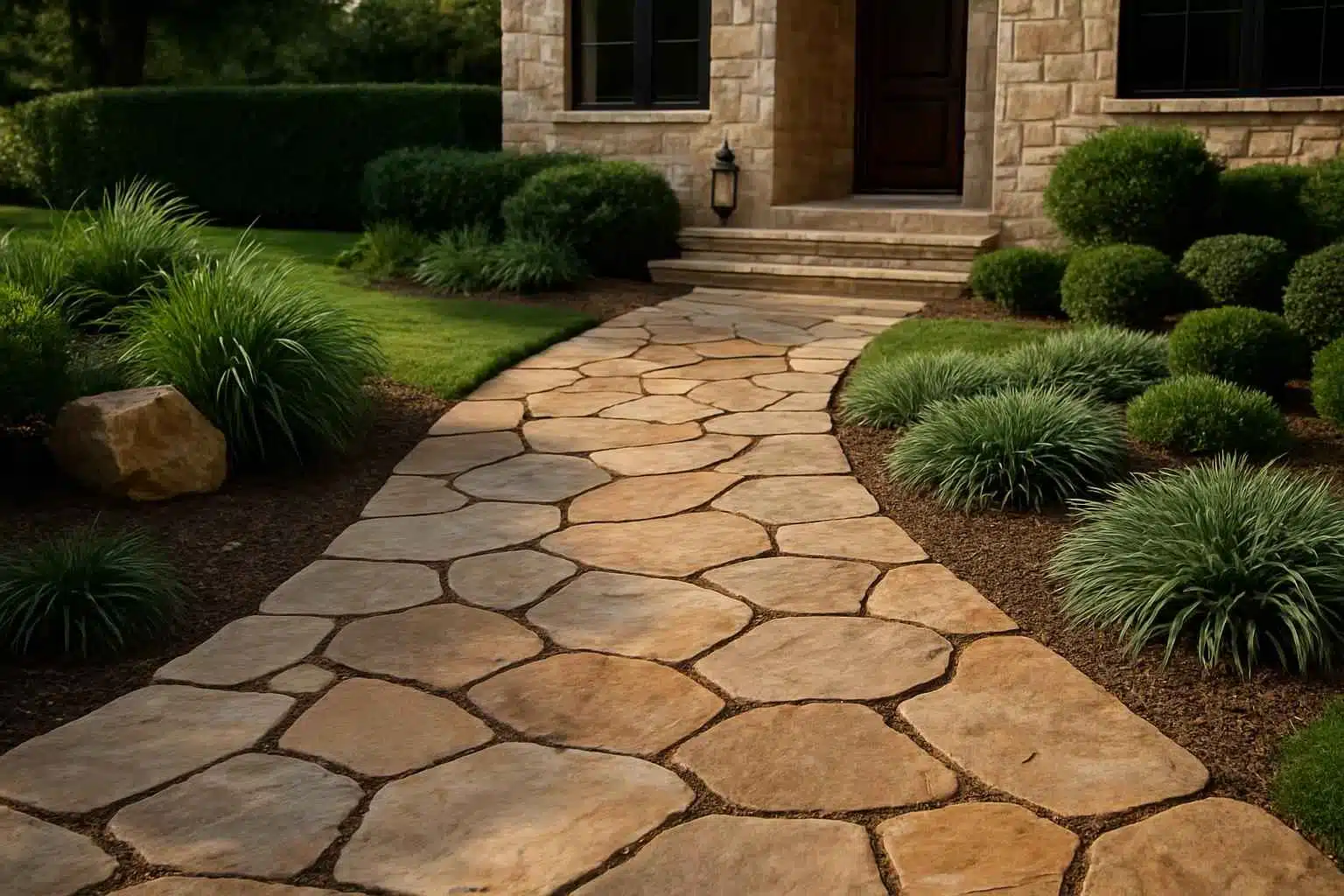 Flagstone Walkway Installer in Willow City TX