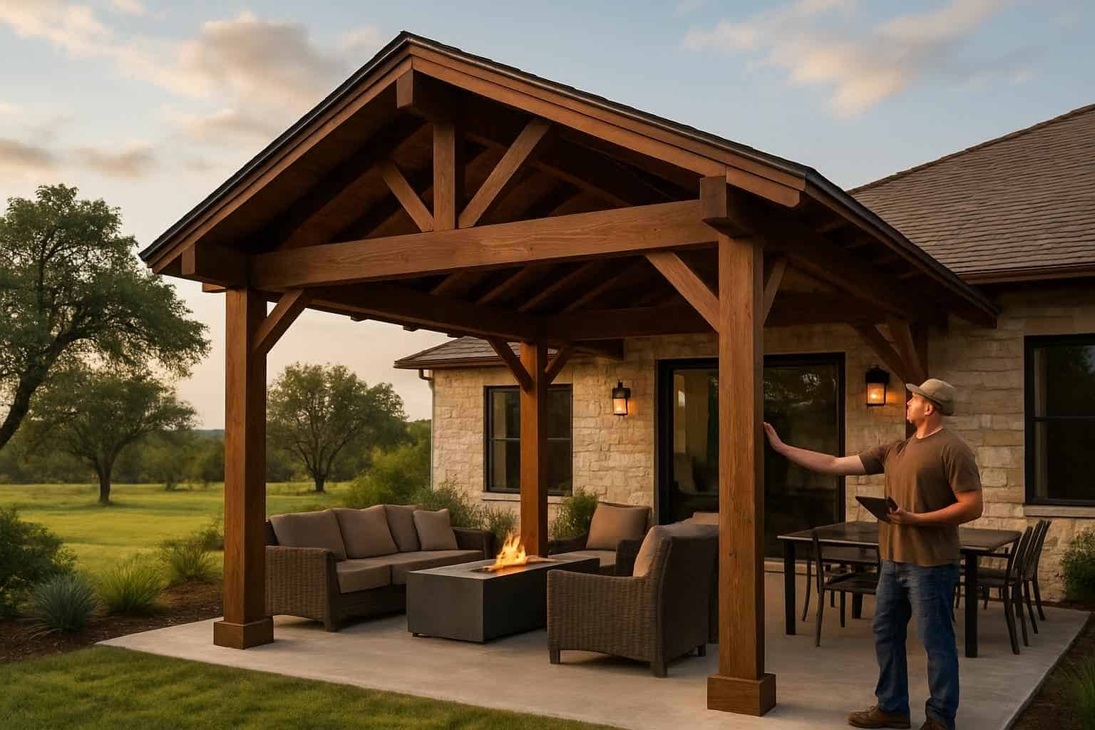 Patio Cover Installation Contractor In Fredericksburg TX Freestanding Patio Cover Contractor in Fredericksburg TX