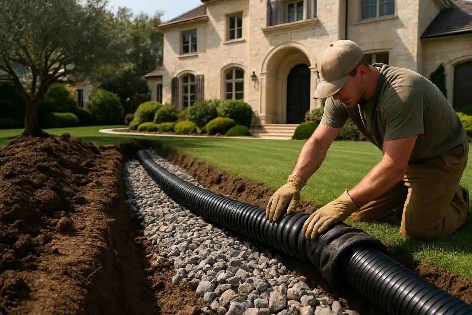 French Drain Installation Contractor in Willow City TX