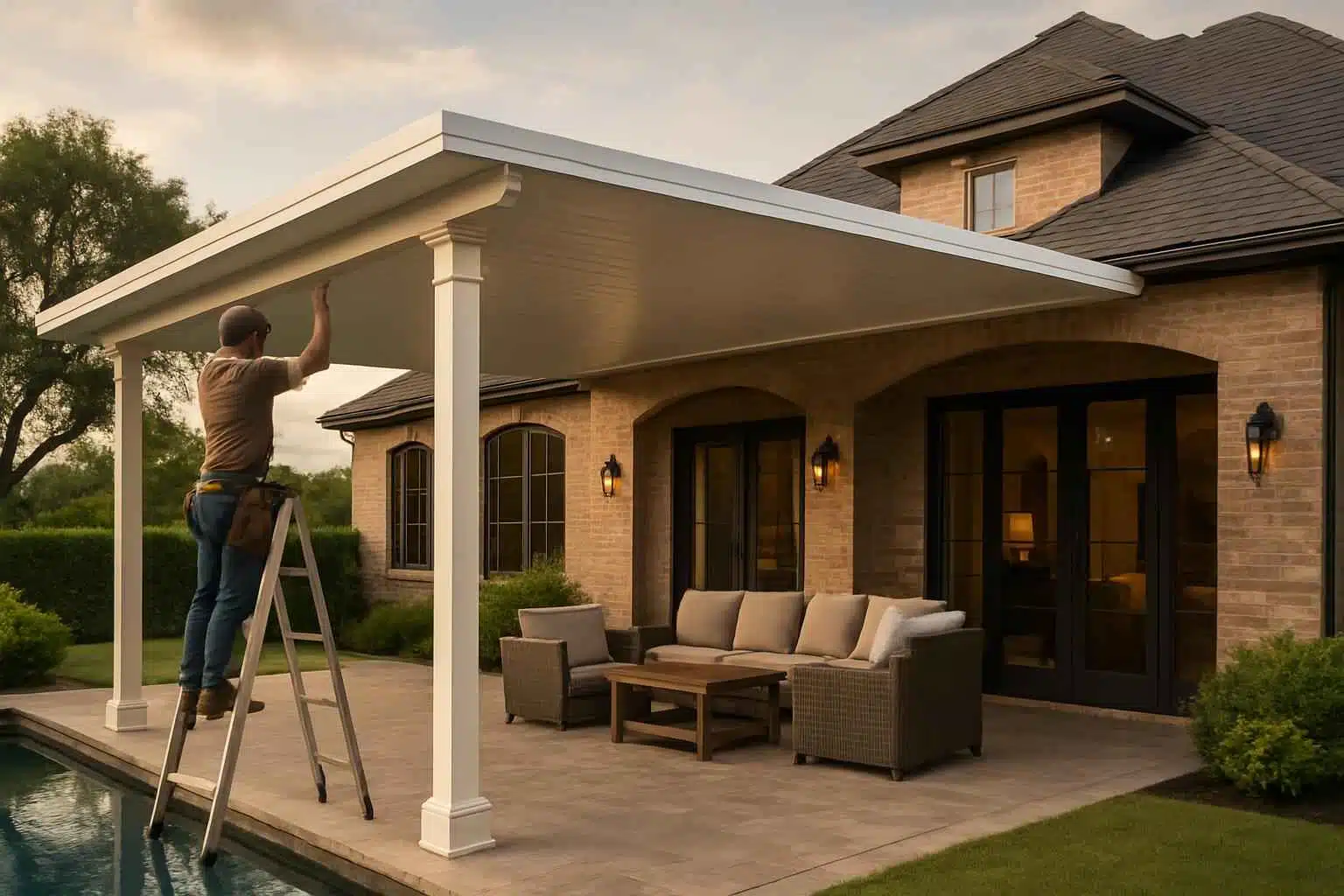 Insulated Patio Cover Installation in Willow City TX