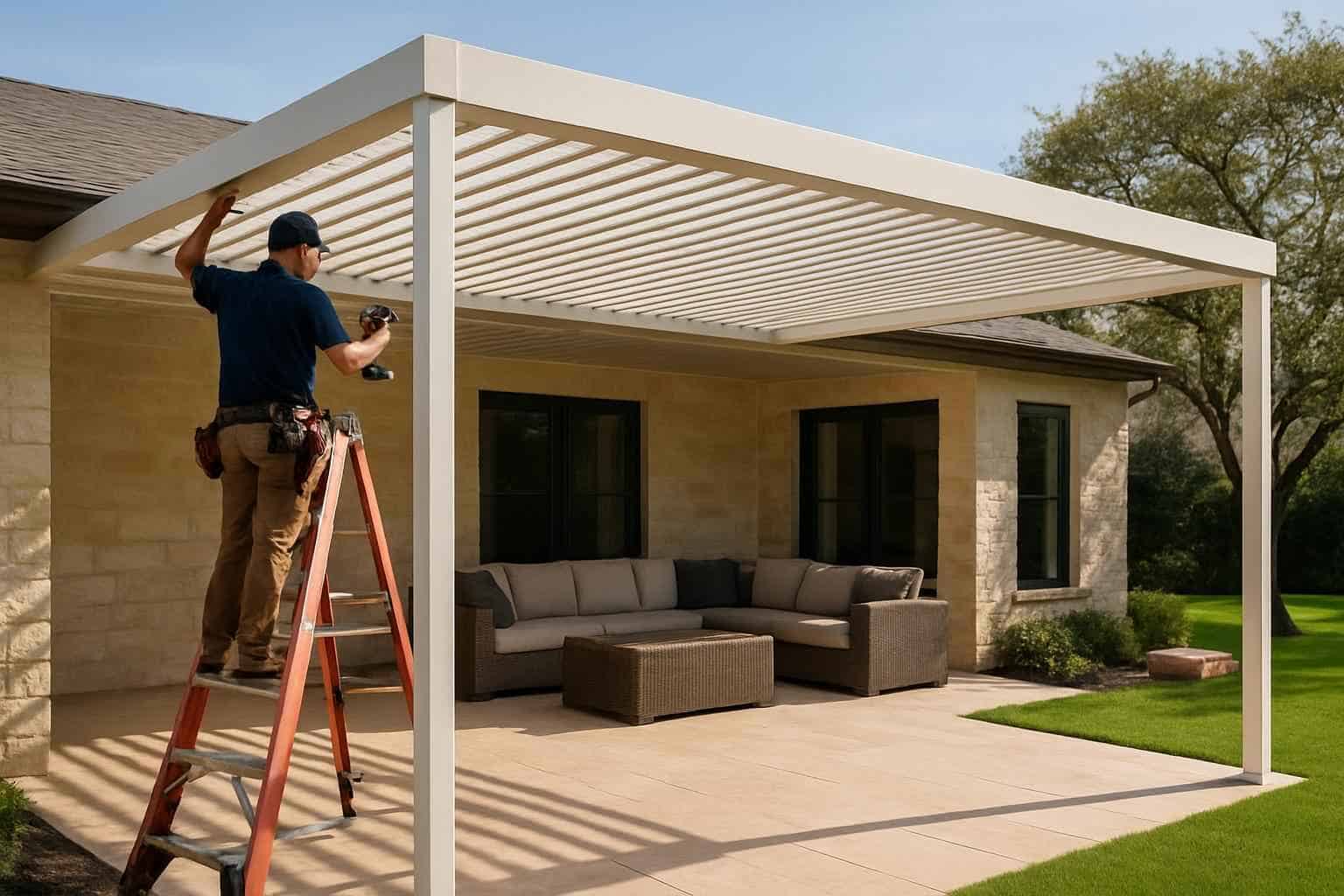 Patio Cover Installation Contractor In Willow City TX Louvered Patio Cover Installer in Willow City TX