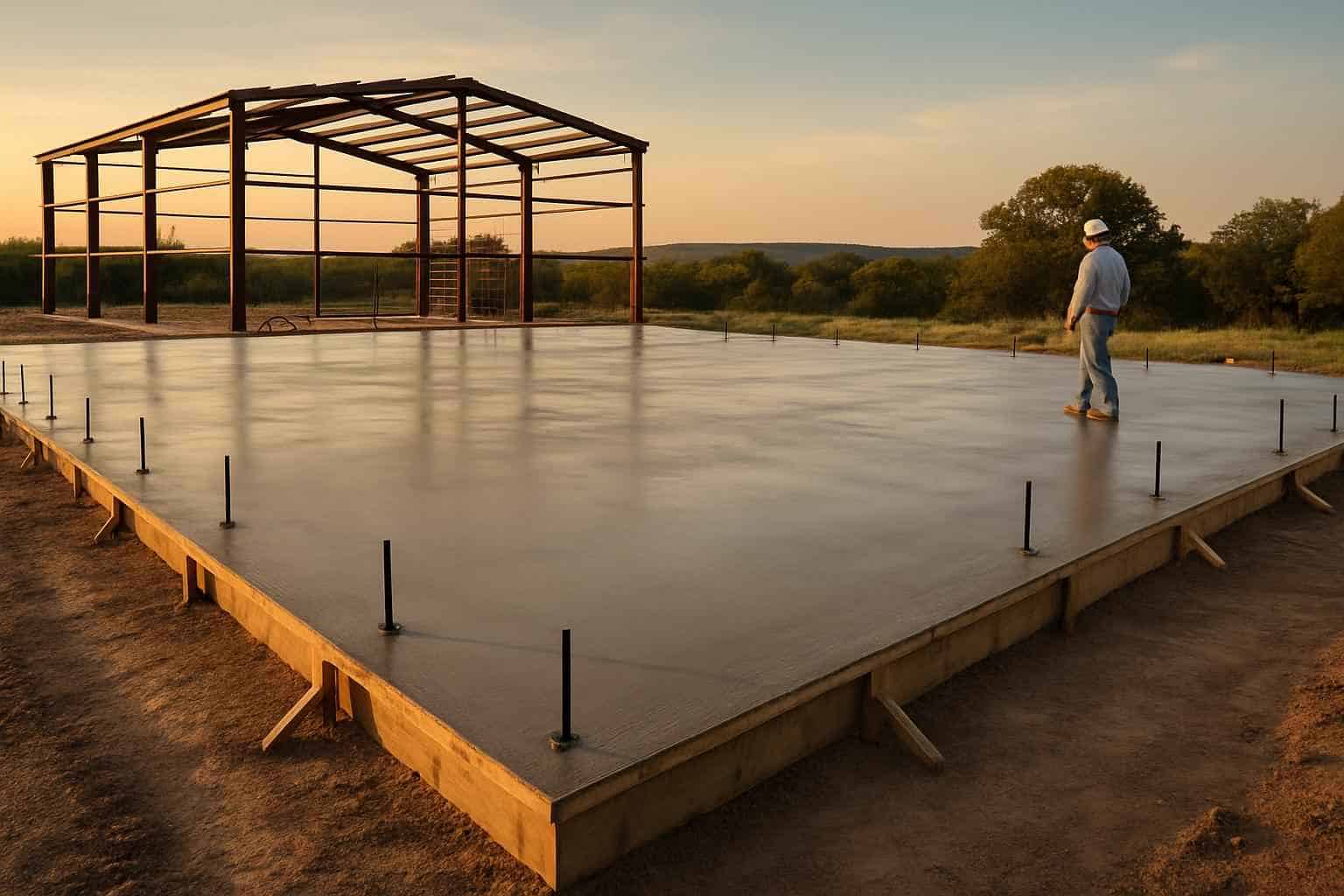 Metal Building Construction Contractor In Fredericksburg TX Metal Building Slab Contractor in Fredericksburg TX