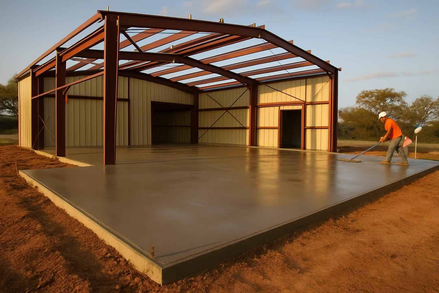 Metal Building Construction Contractor In Luckenbach TX Metal Building Slab Contractor in Luckenbach TX