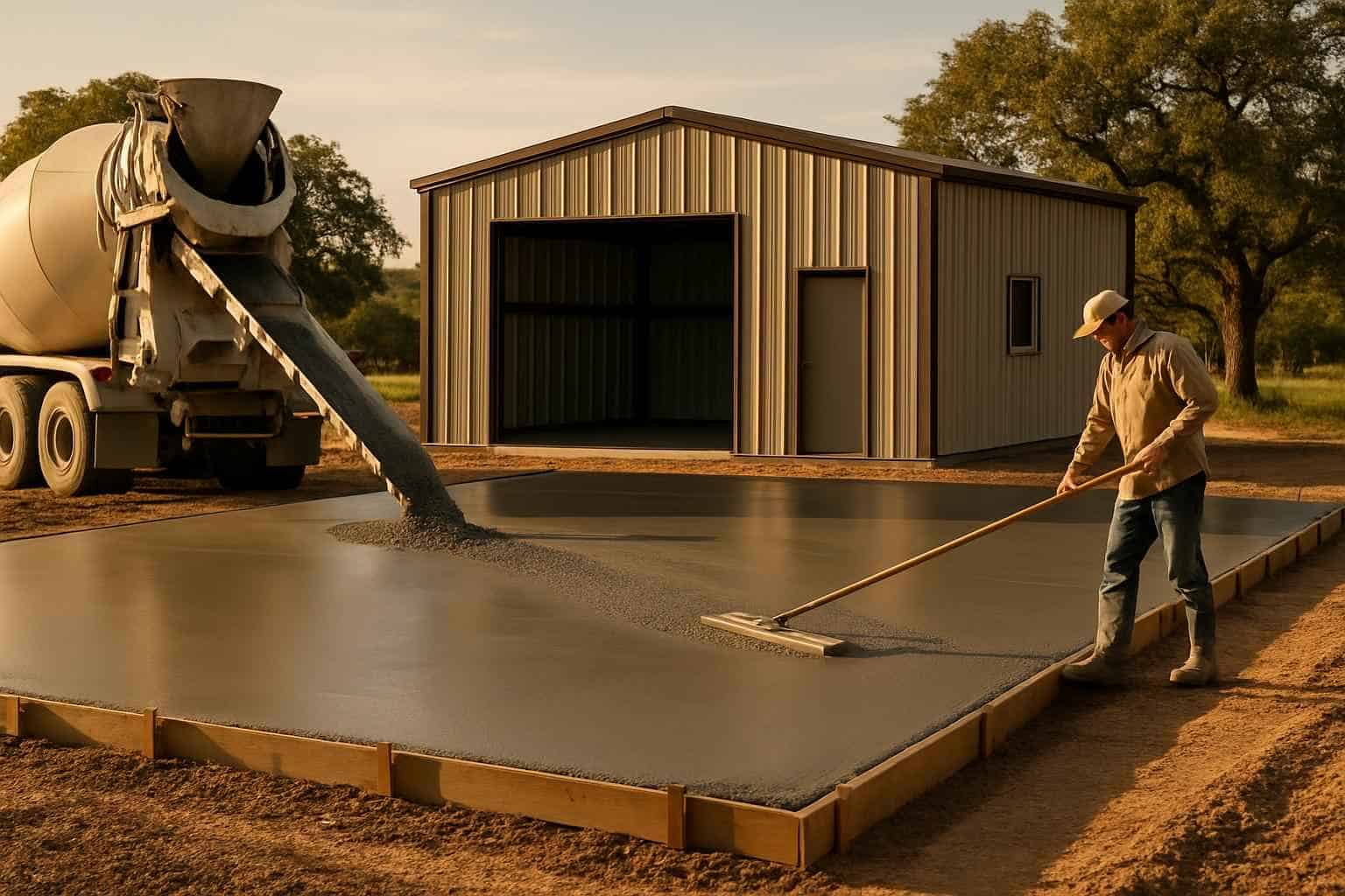 Metal Building Construction Contractor In Stonewall TX Metal Building Slab Contractor in Stonewall TX