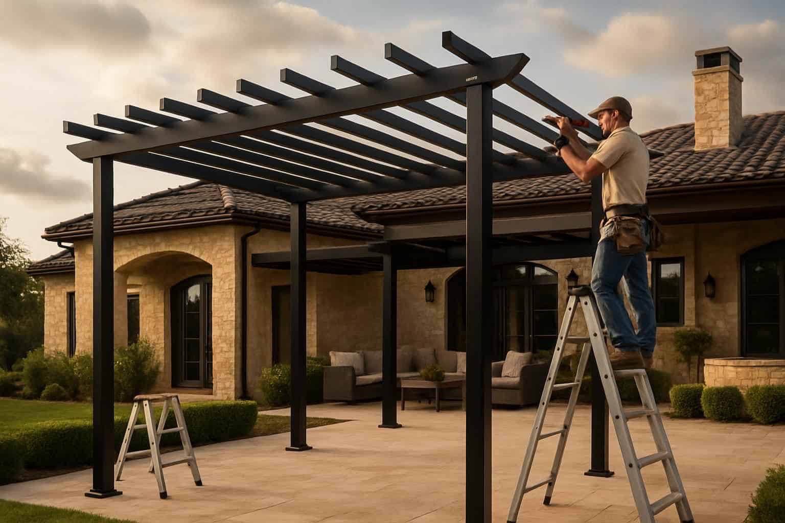 Pergola Contractor In Stonewall TX Metal Pergola Builder in Stonewall TX