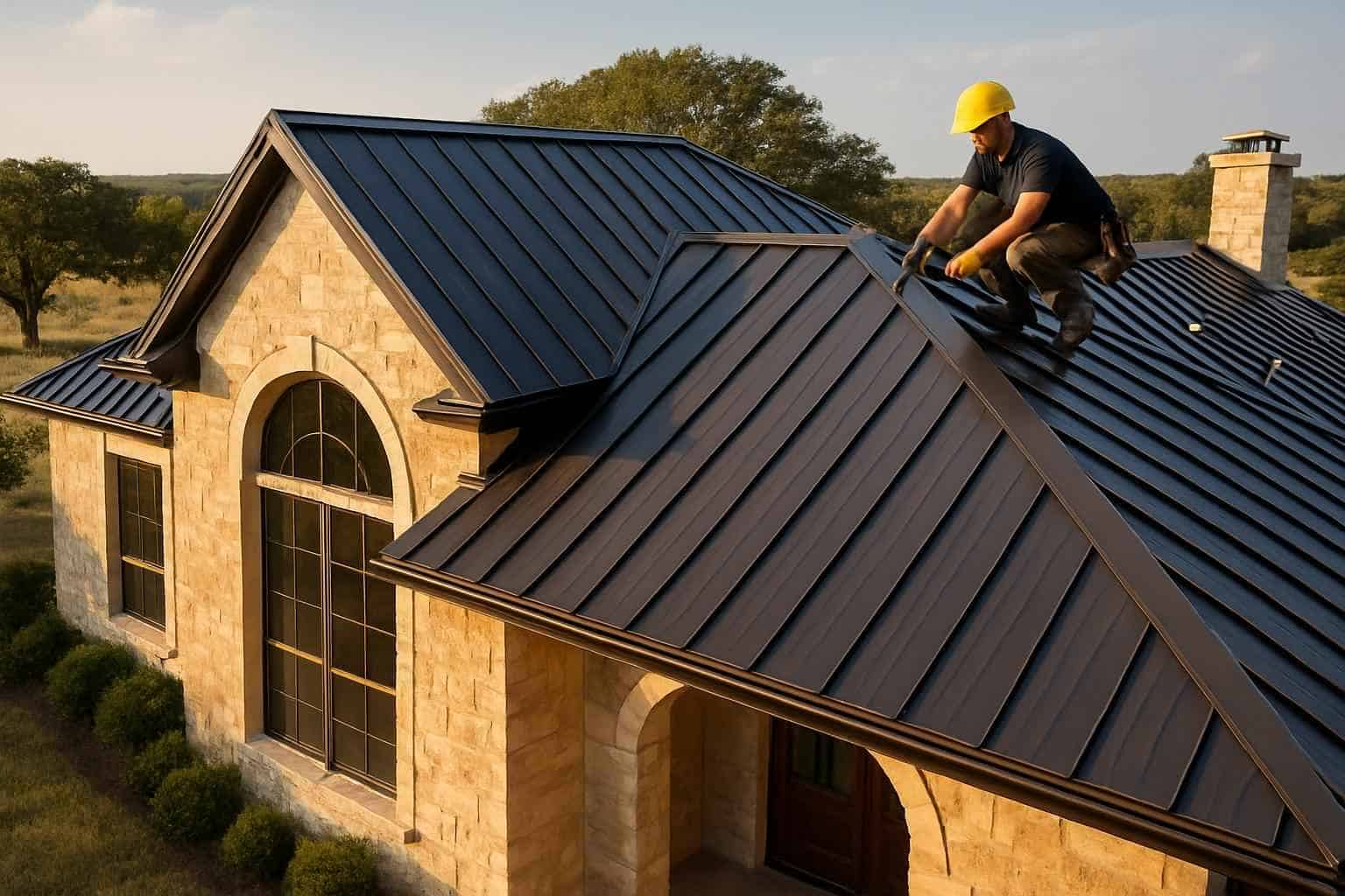 Metal Building Construction Contractor In Luckenbach TX Metal Roof Installation Service in Luckenbach TX