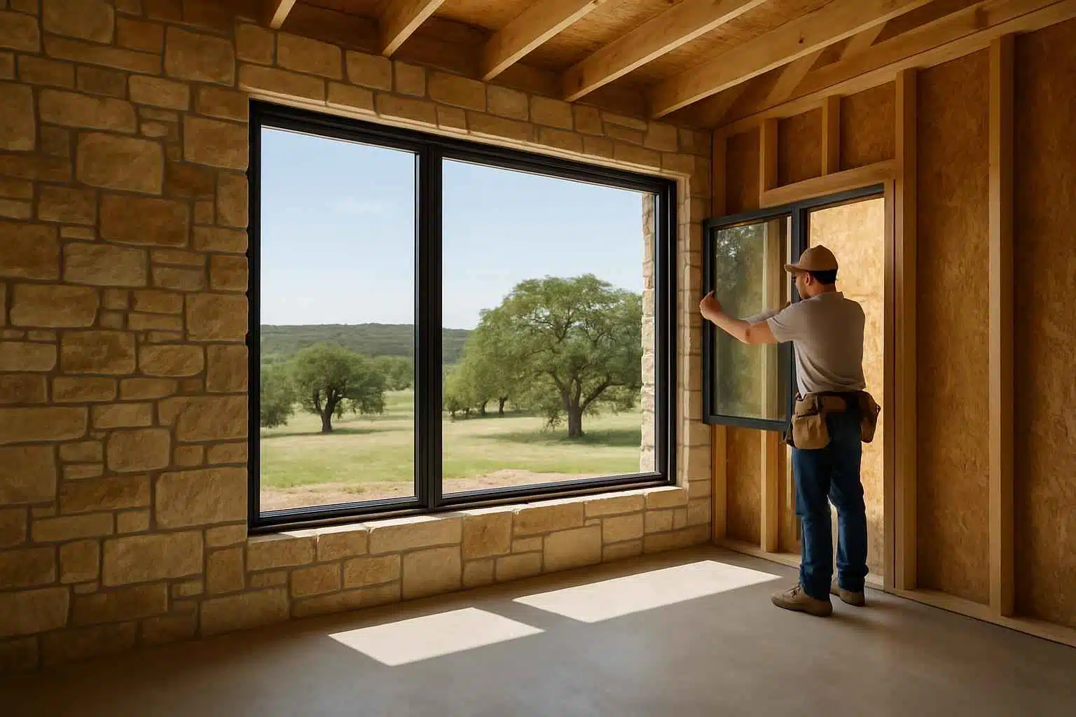 New Construction Window Installation in Hye TX