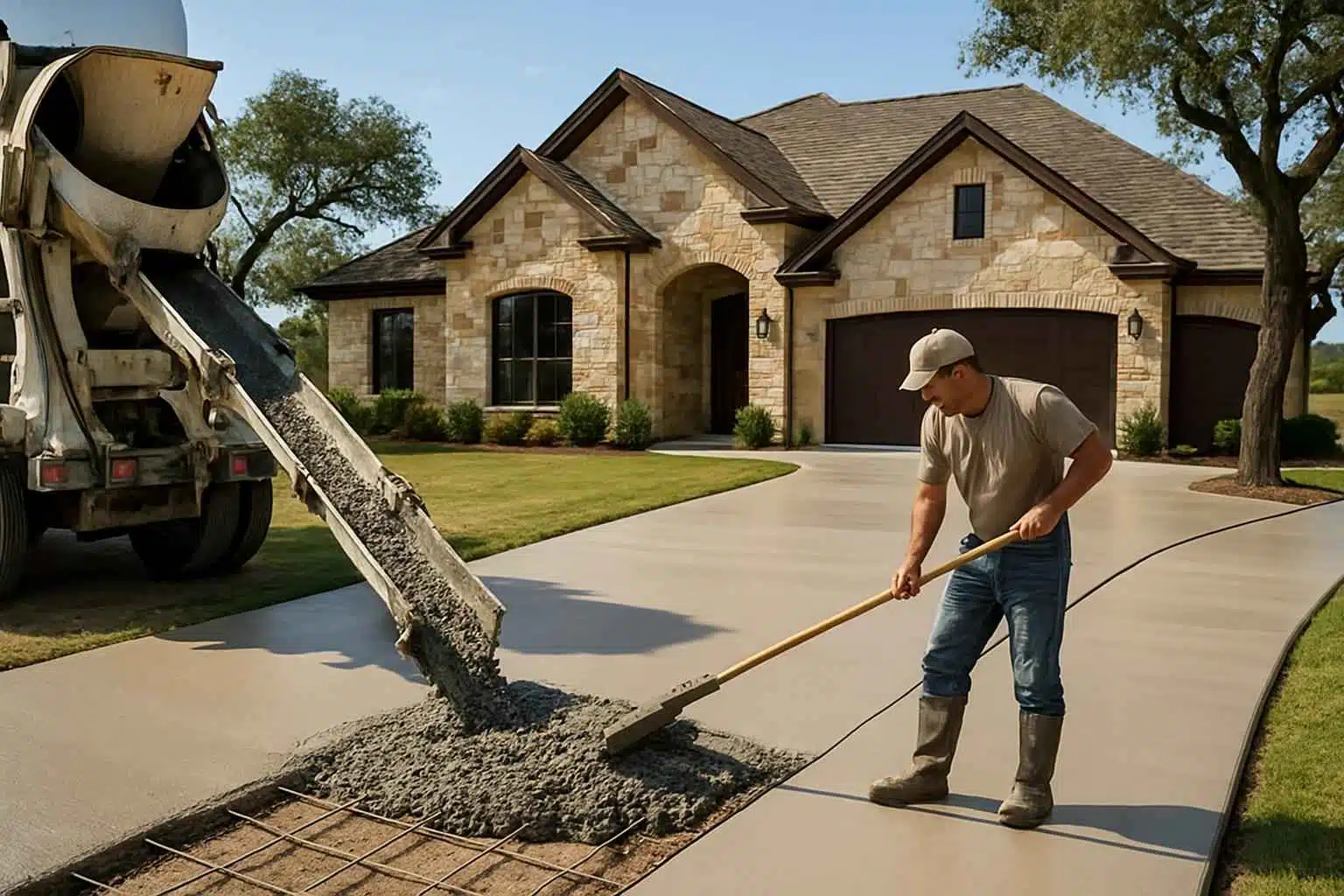 New Driveway Pour Service in Luckenbach TX