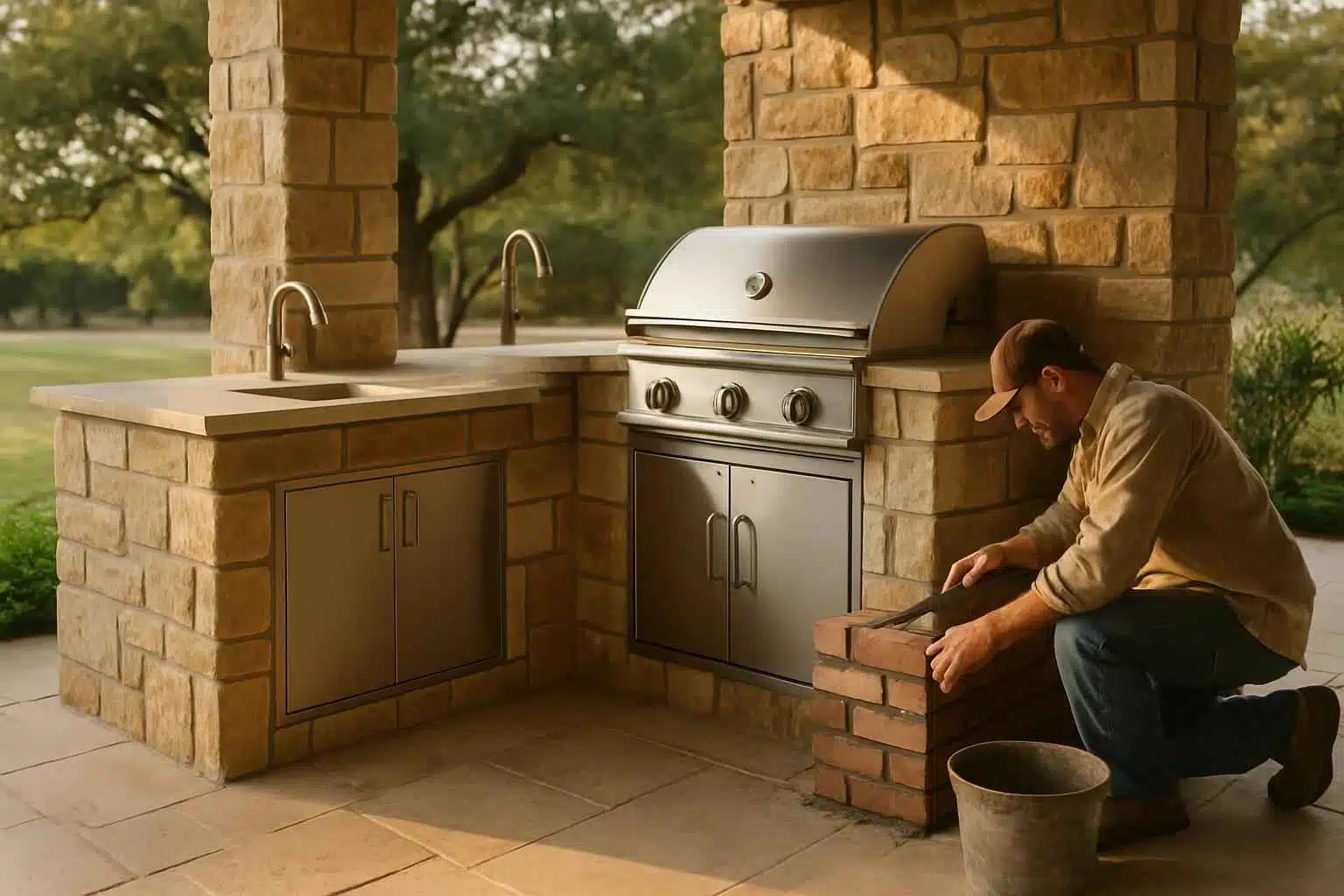 Outdoor Kitchen Masonry Contractor in Fredericksburg TX