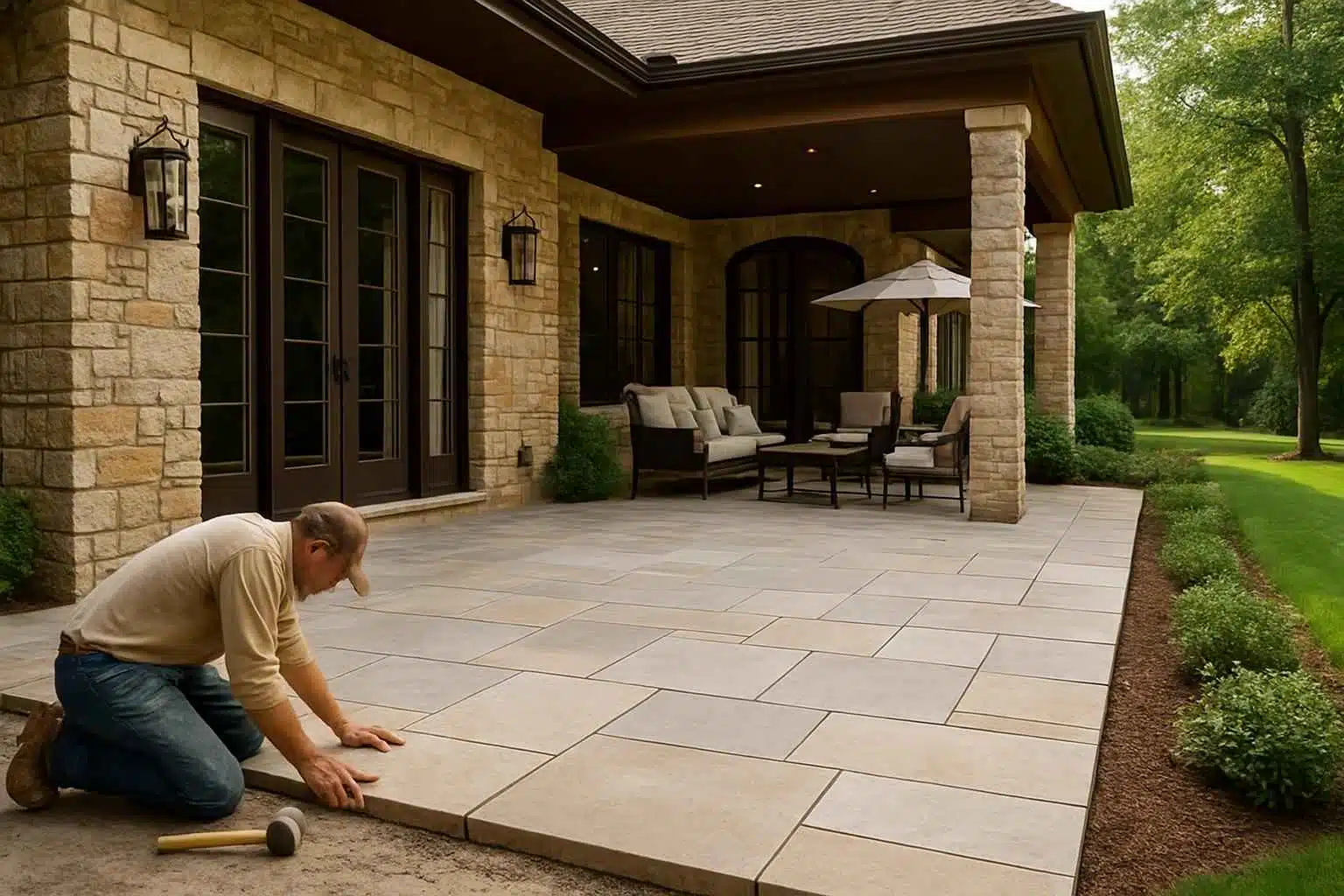 Patio Slab Installation Service in Luckenbach TX