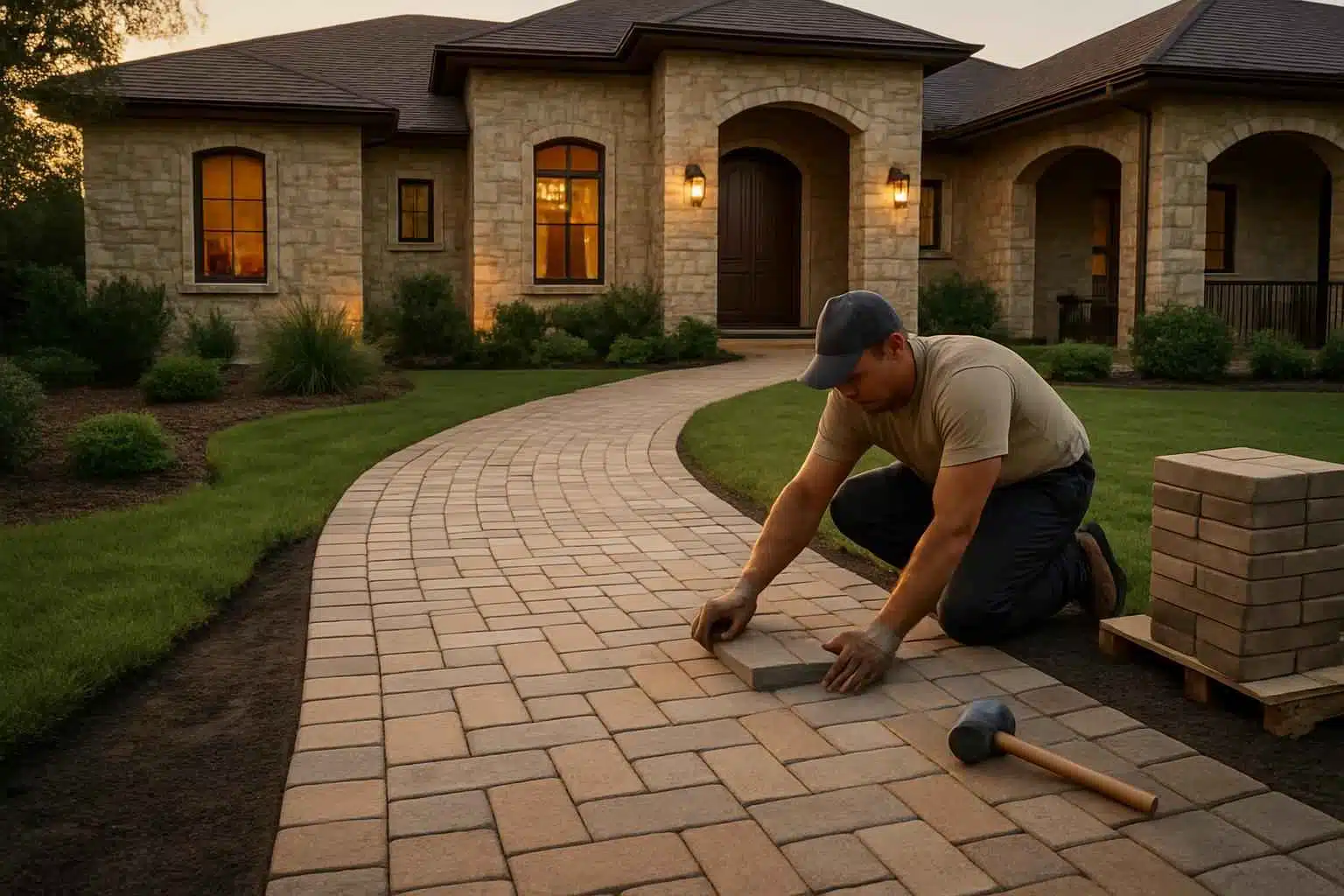 Paver Walkway Installation Service in Fredericksburg TX
