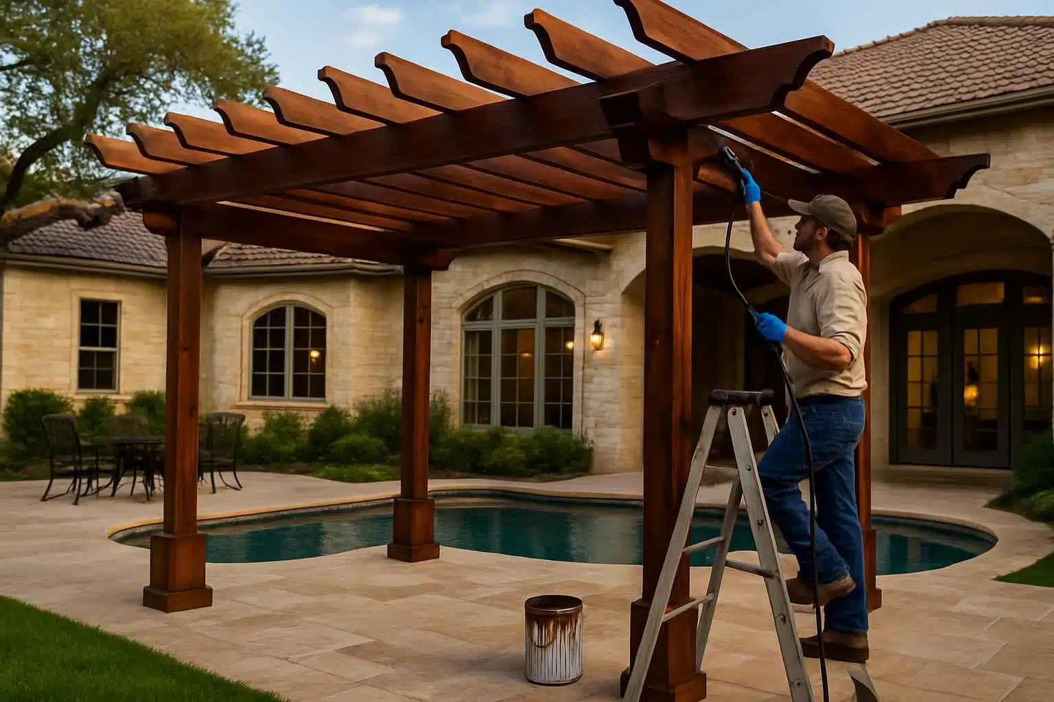 Pergola Stain Service in Luckenbach TX