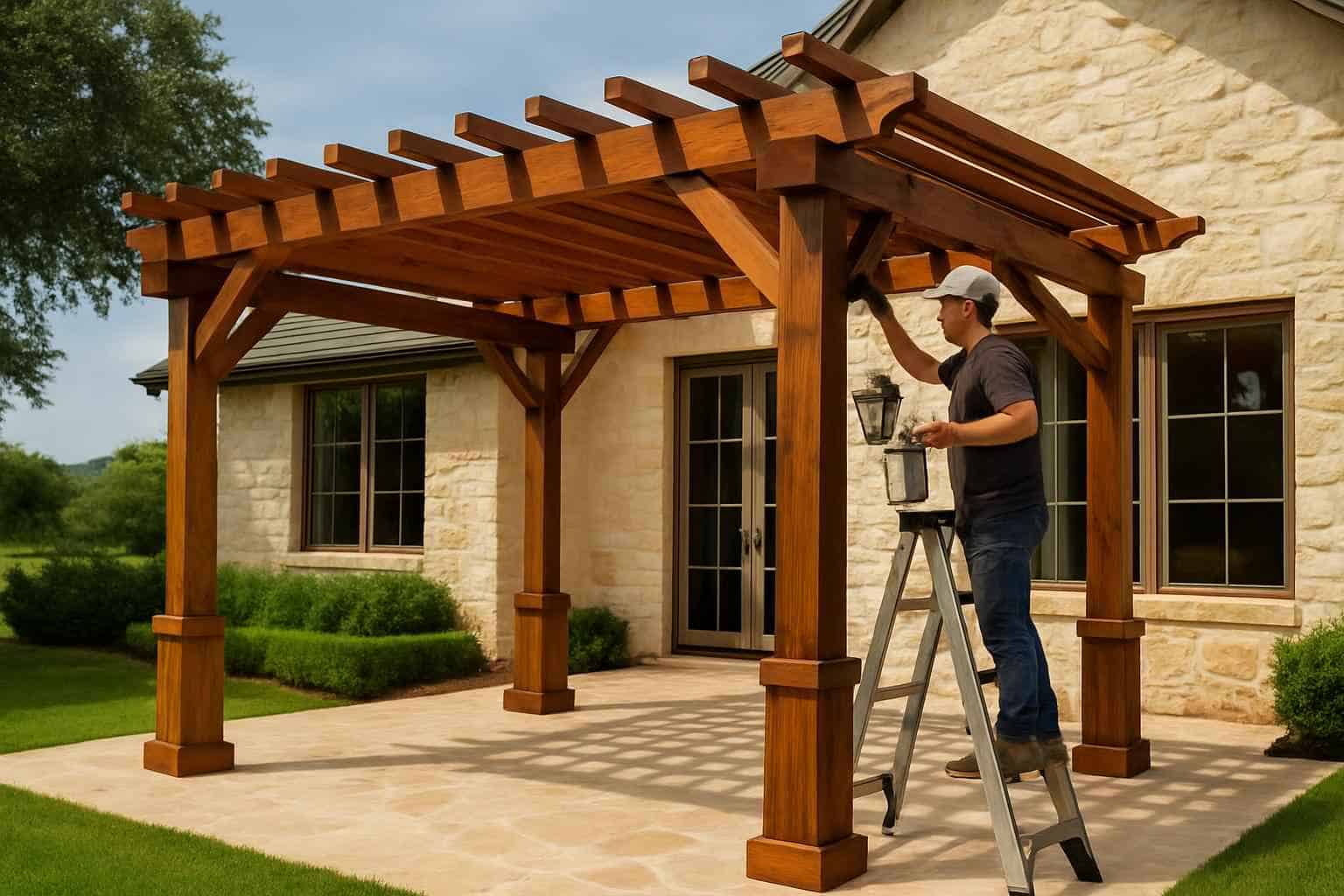 Pergola Contractor In Stonewall TX Pergola Stain Service in Stonewall TX