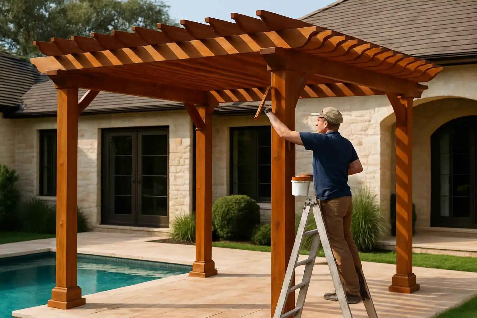 Pergola Stain Service in Willow City TX