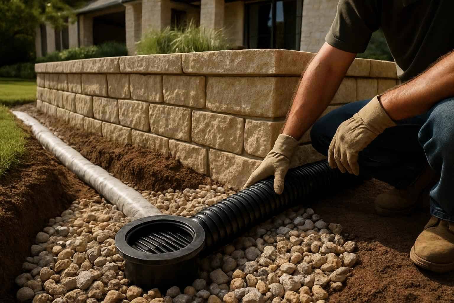 Retaining Wall Contractor In Stonewall TX Retaining Wall Drainage Service in Stonewall TX