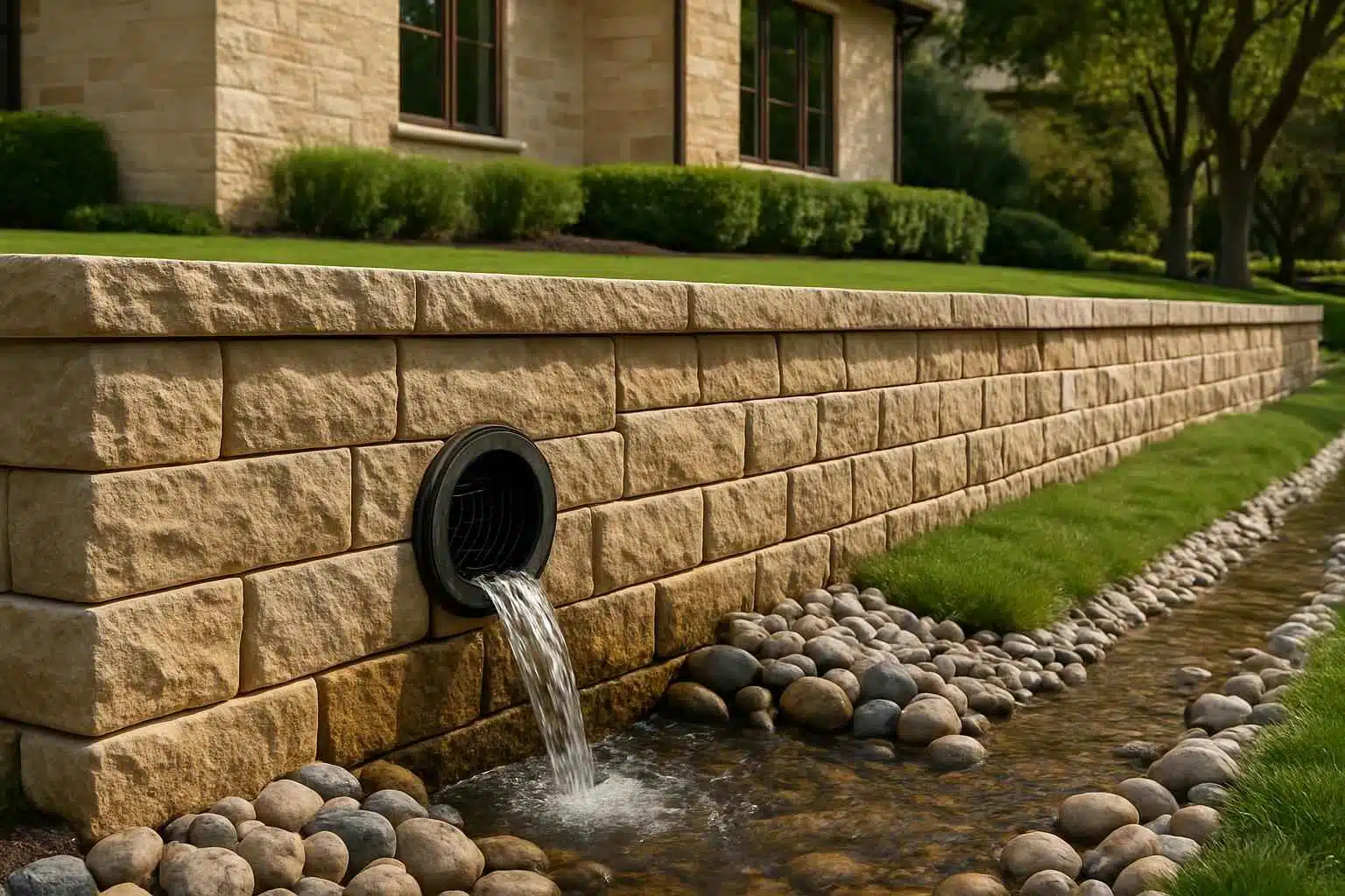 Retaining Wall Drainage Service in Willow City TX