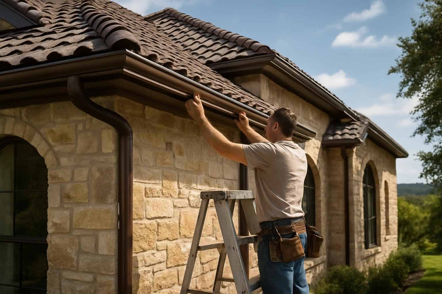 Seamless Gutter Installer in Stonewall TX
