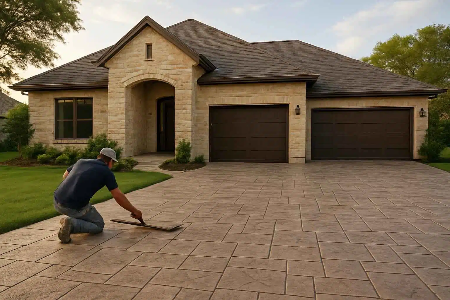 Stamped Concrete Driveway Contractor in Luckenbach TX