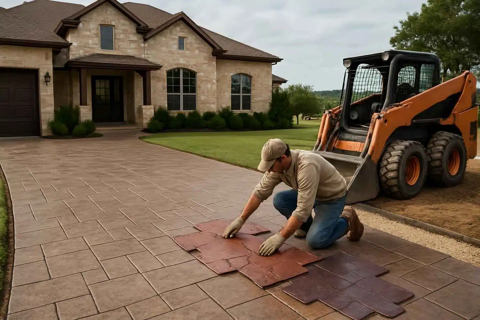 Concrete Driveway Contractor In Stonewall TX Stamped Concrete Driveway Contractor in Stonewall TX