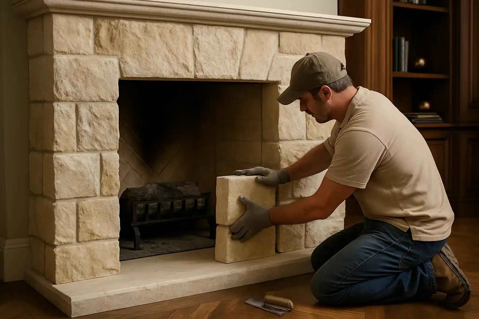 Stone Fireplace Surround Installer in Fredericksburg TX