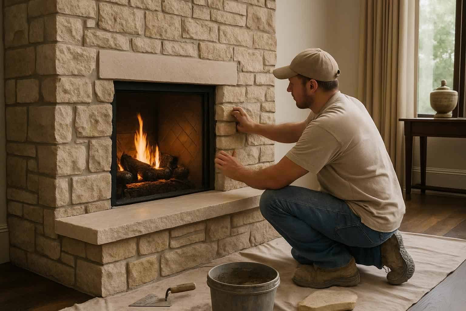 Stone Contractor In Stonewall TX Stone Fireplace Surround Installer in Stonewall TX